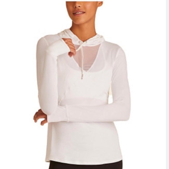 ALALA Flyweight Hoodie Tee Long Sleeve NWT White - Picture 14 of 16